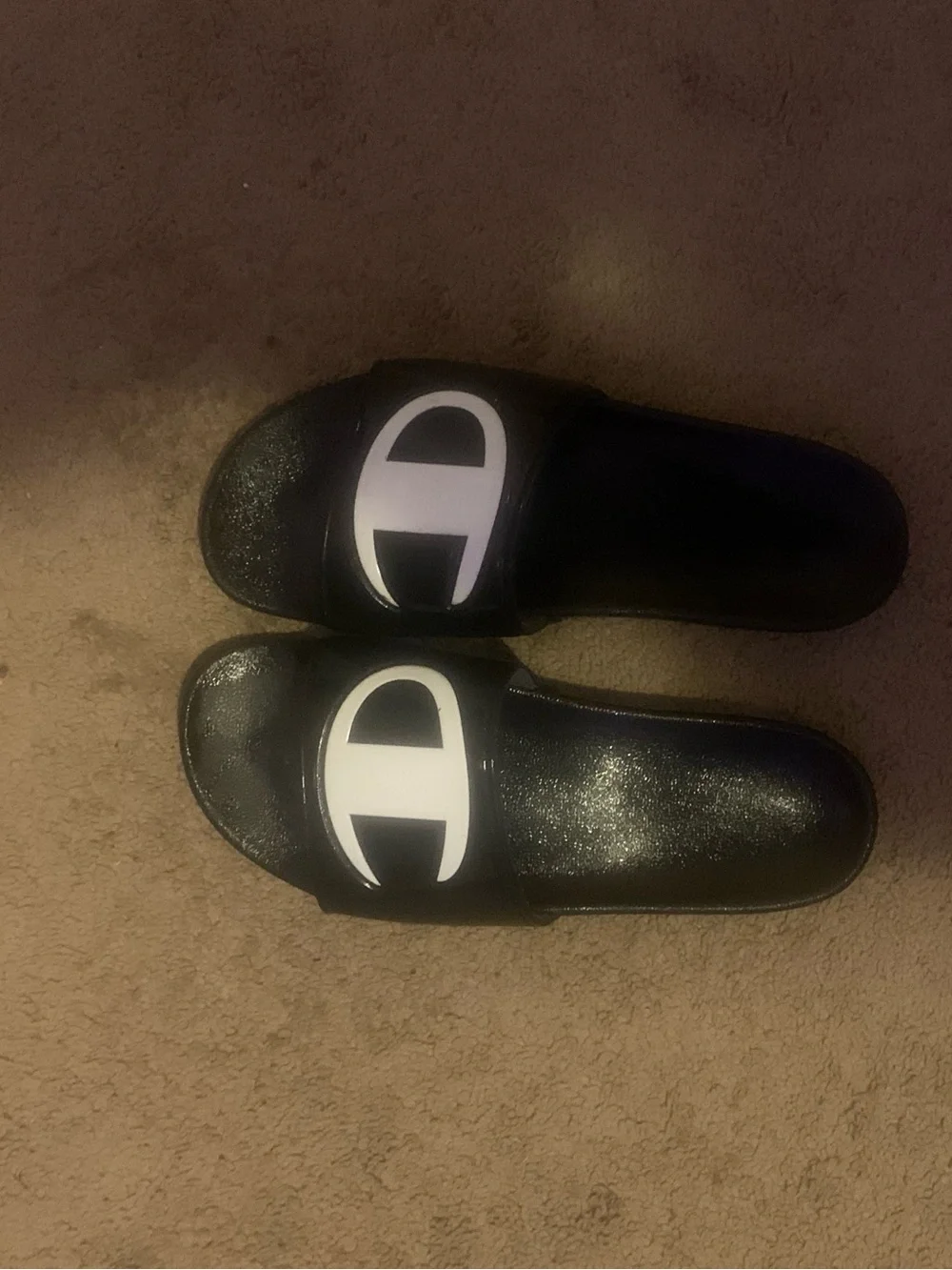 Champions Black Slide Sandals